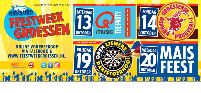 Online Voorverkoop Feestweek Groessen 2018 gestart