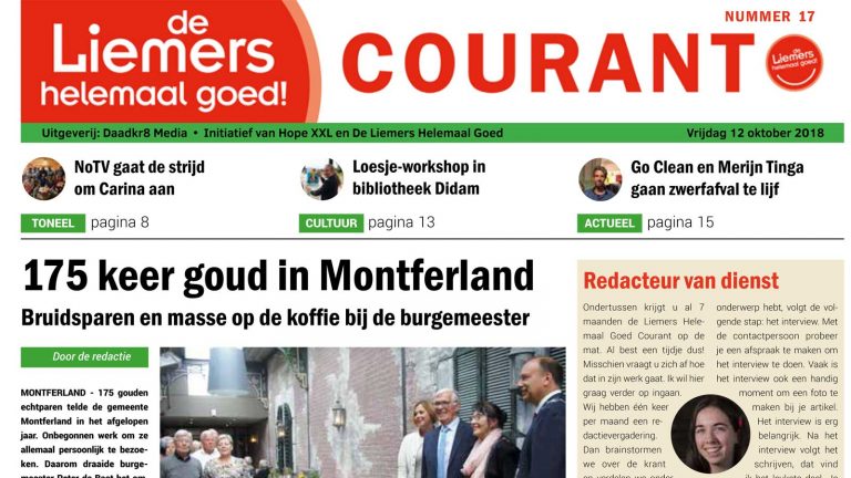 DLHG Courant nummer 17 – vrijdag 12 oktober 2018