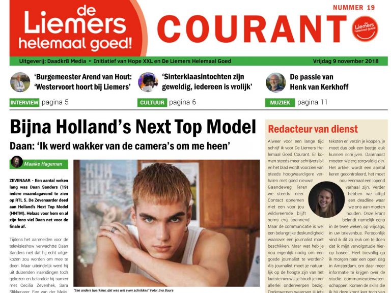 DLHG Courant nummer 19 – vrijdag 9 november 2018