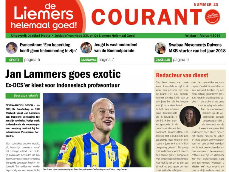 DLHG Courant nummer 25 – vrijdag 1 februari 2019