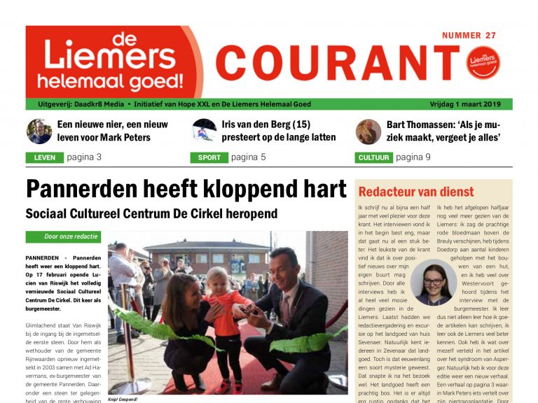 DLHG COURANT NUMMER 27 – VRIJDAG 1 MAART 2019