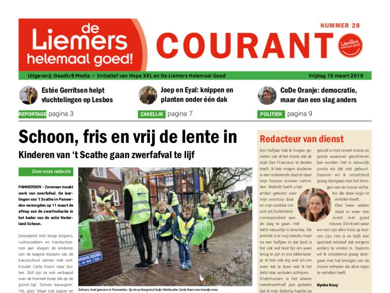 DLHG COURANT NUMMER 28 – VRIJDAG 15 MAART 2019