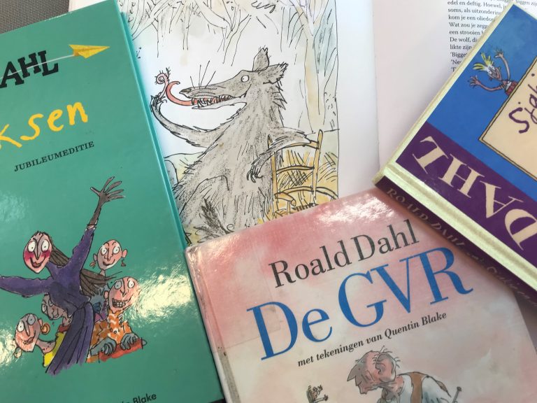 Quentin Blake in de bibliotheek