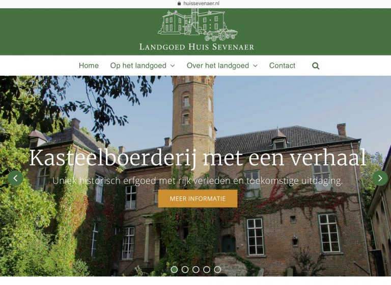 Website Landgoed Huis Sevenaer in een compleet nieuw jasje