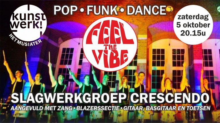 Slagwerkgroep Crescendo speelt Feel the Vibe