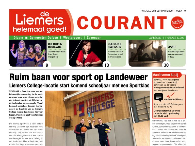 DLHG COURANT WEEK 9 – VRIJDAG 28 FEBRUARI 2020