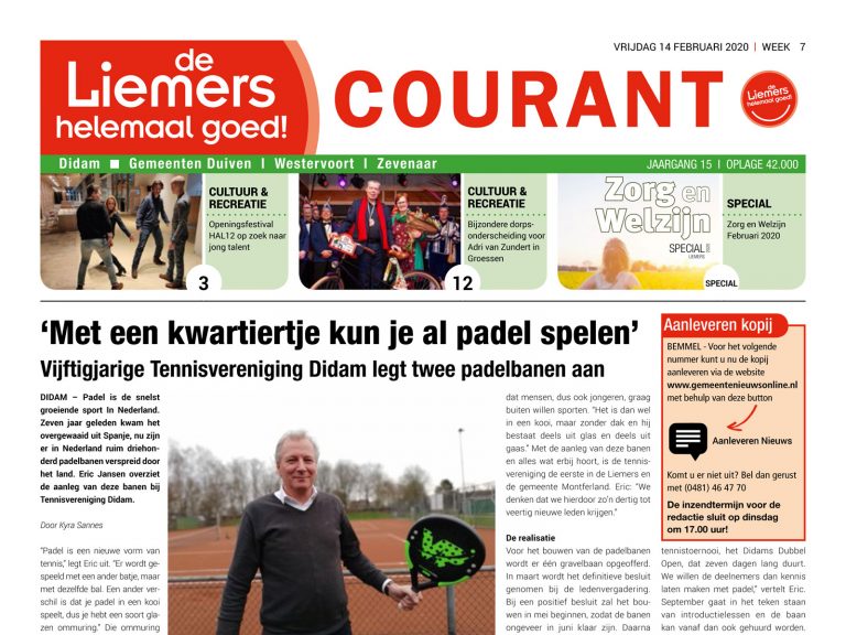 DLHG COURANT WEEK 7 – VRIJDAG 14 FEBRUARI 2020