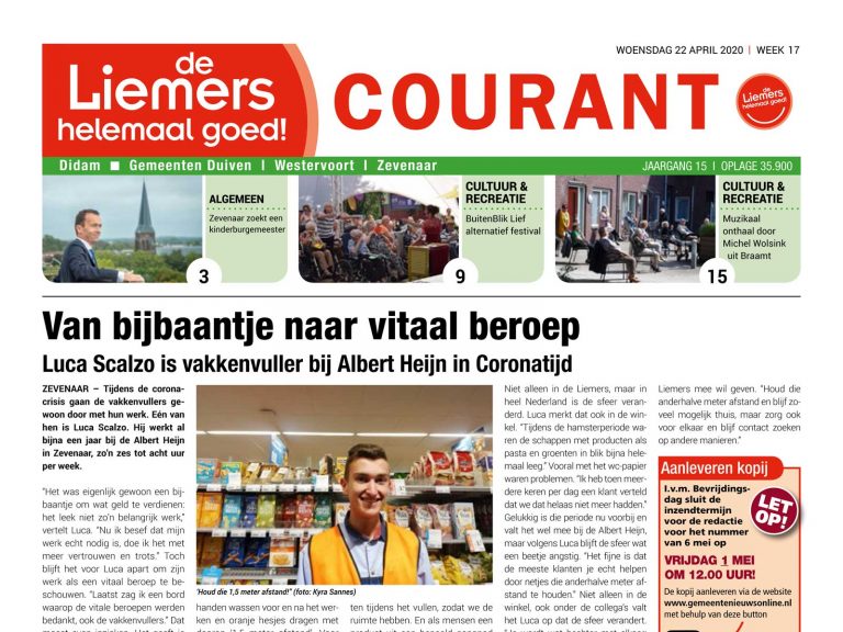 DLHG COURANT WEEK 17 – WOENSDAG 22 APRIL 2020