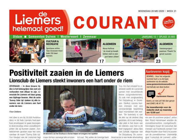 DLHG COURANT WEEK 20 – WOENSDAG 20 MEI 2020