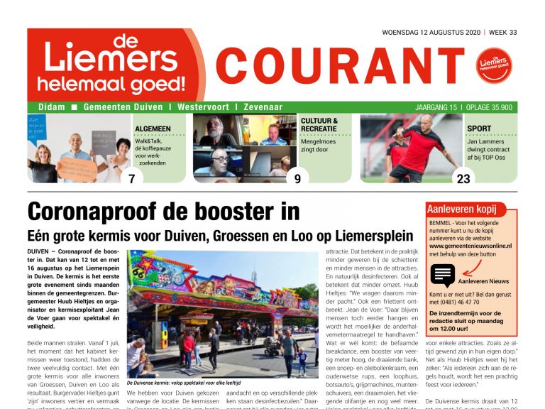 DLHG COURANT WEEK 33 – WOENSDAG 12 AUGUSTUS 2020