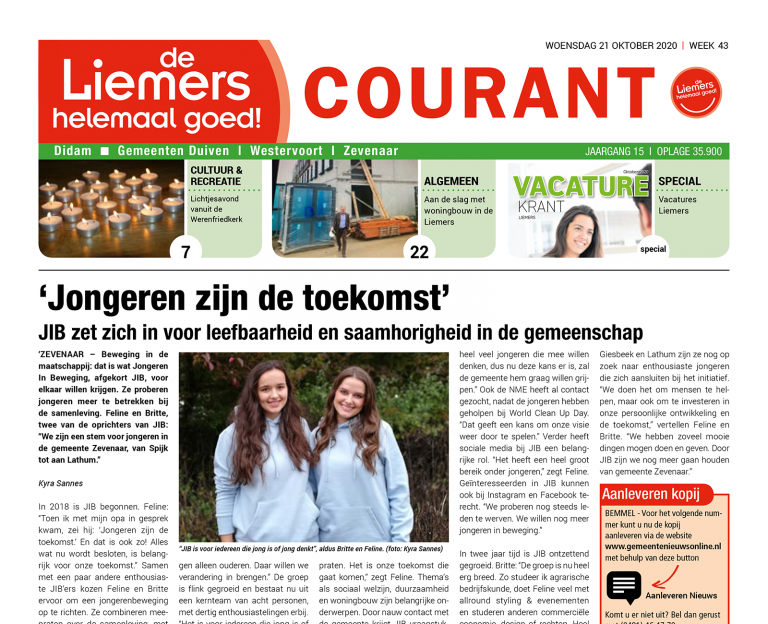 DLHG COURANT WEEK 43 – WOENSDAG 21 OKTOBER 2020