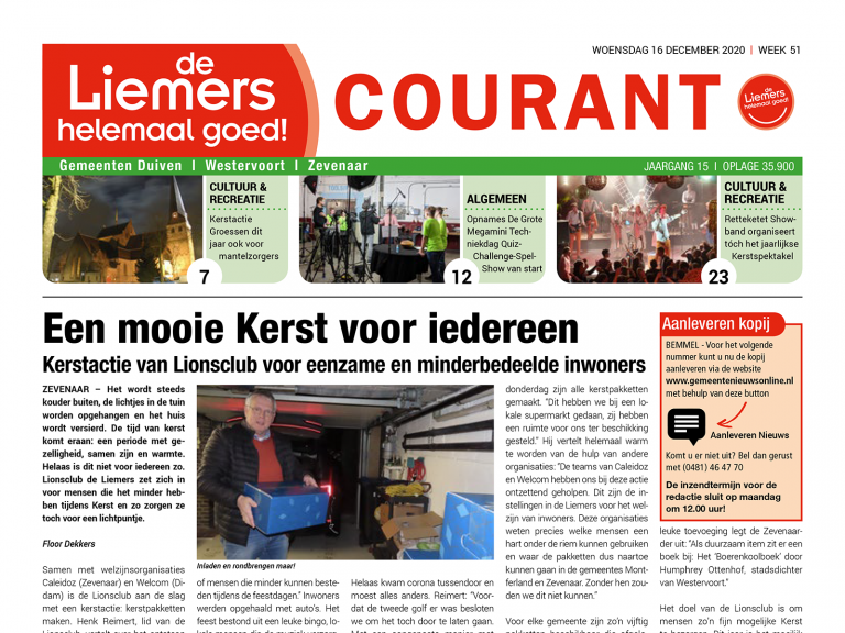 DLHG COURANT WEEK 49 – WOENSDAG 16 DECEMBER 2020