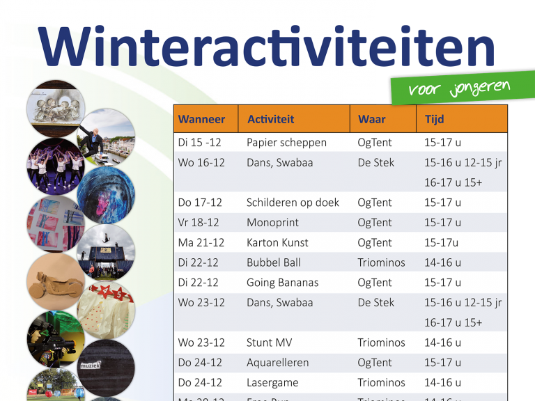 Winteractiviteiten voor jongeren