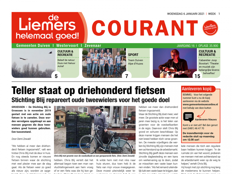 DLHG COURANT WEEK 1 – WOENSDAG 6 JANUARI 2020