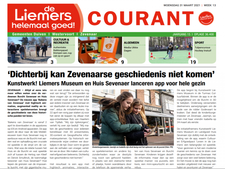 DLHG COURANT WEEK 13 – WOENSDAG 31 MAART 2021