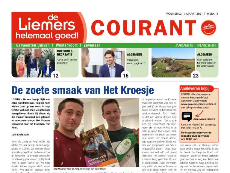 DLHG COURANT WEEK 11 – WOENSDAG 17 MAART 2020