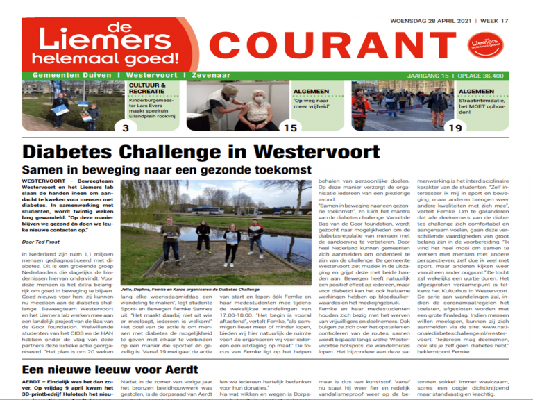 DLHG COURANT WEEK 17 – WOENSDAG 28 APRIL 2021