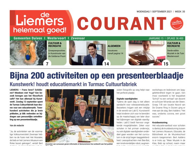 DLHG COURANT WEEK 35 – WOENSDAG 1 SEPTEMBER 2021