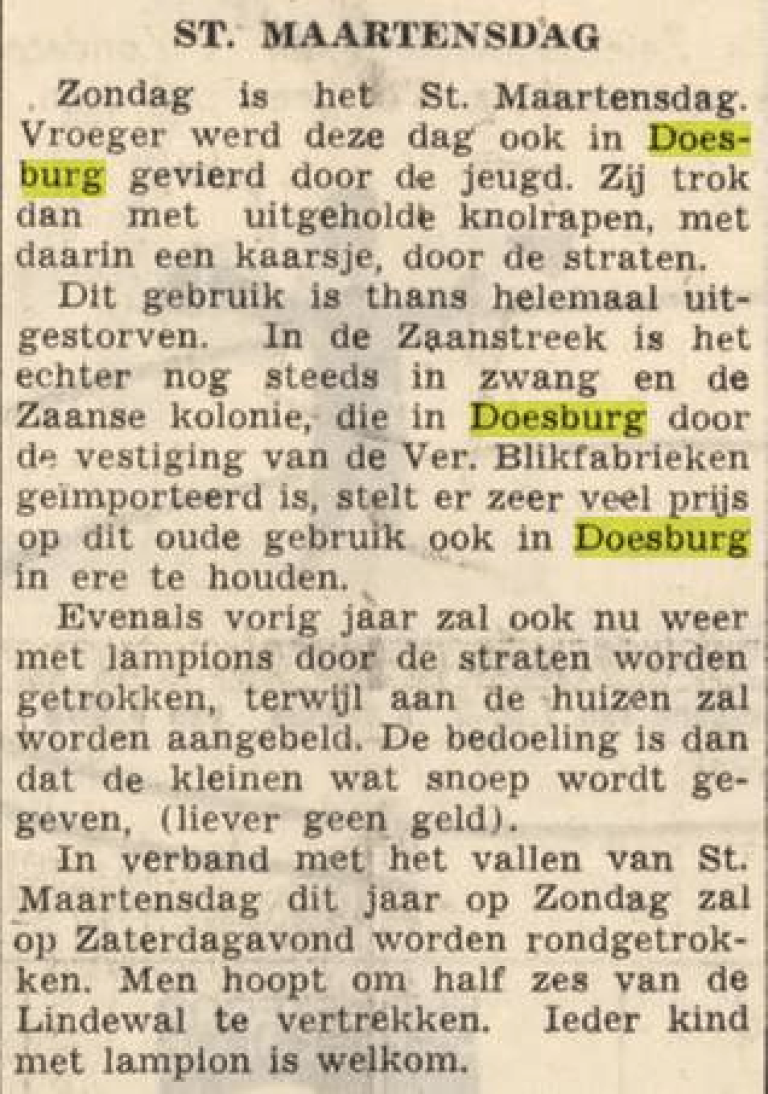 Hoe Sint Maarten terugkeerde naar Doesburg